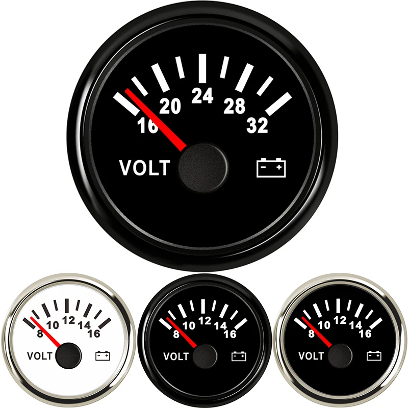 

Voltmeter yacht 12 volt 8-16V 16-32V Car Motorcycle painel digital moto Display Volt Voltage Gauge Meter for Auto Boat ATV UTV