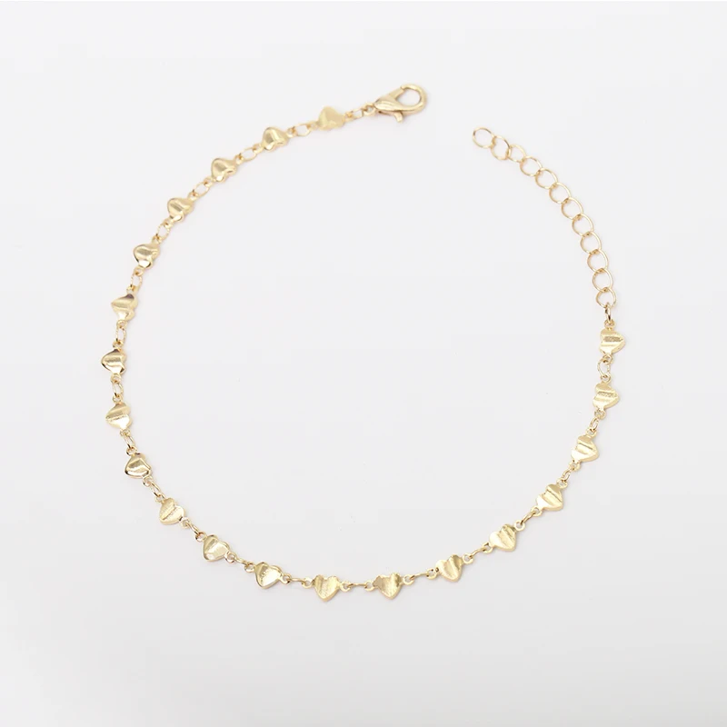 Gold-f0063 Европа и США популярные Горячие аксессуары хипстерские любовь кулон женский браслет на ногу Мода Изысканный Дикий браслет - Окраска металла: Gold-f0063