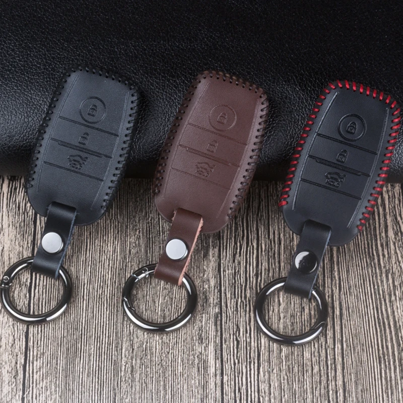 

Leather Car Remote Key Cover Case For Kia Rio K2 Sportage Cerato K3 Optima K5 Ceed Sorento Niro Soul Forte Sportage R 2011-2015