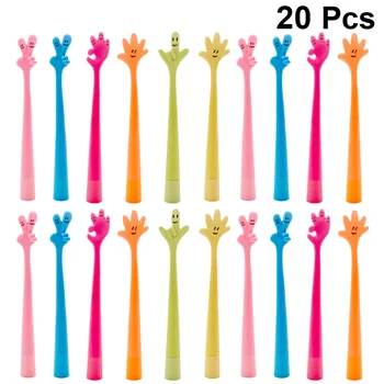 

20pcs Cartoon Gesture Ballpoint Pens Poratble Writing Pen Students Stationery School Supplies for Home Office - Random Color