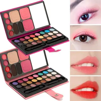 

Eye Makeup Set 24 Color Shimmer Eyeshadow Palette + Shadow 4 Powder Eyebrow Bronzer + Blusher Color Lipstick Contour Kit + M4C3