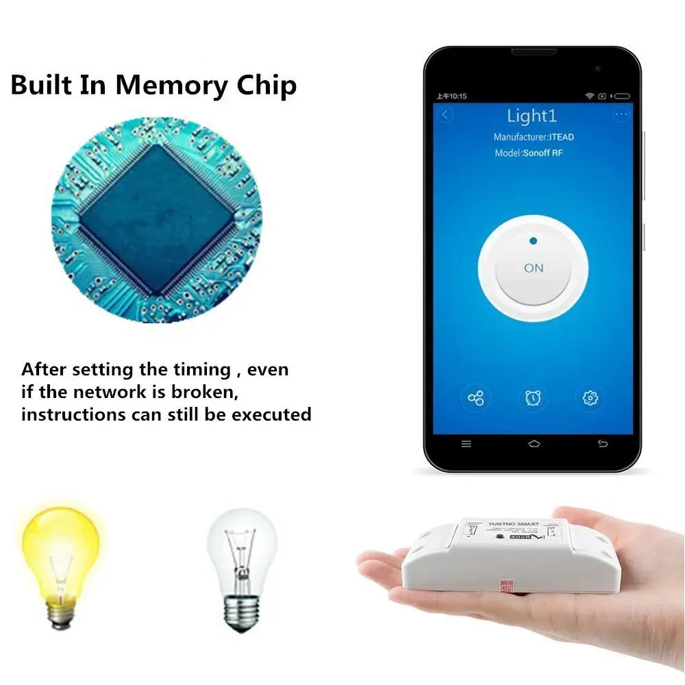 1/4Pcs DIY Wi-Fi Smart Light Switch Universal Breaker Timer Ewelink APP Wireless Remote Control Works With Alexa Google Home