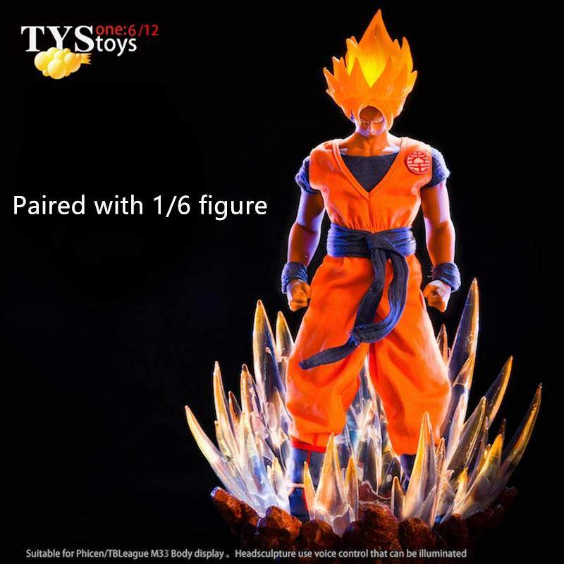 1/6 1/12 масштаб экшн фигура TYStoys подставка база с светодиодный для Dragon Ball Супер Saiyan сцены украшения коллекционные DIY