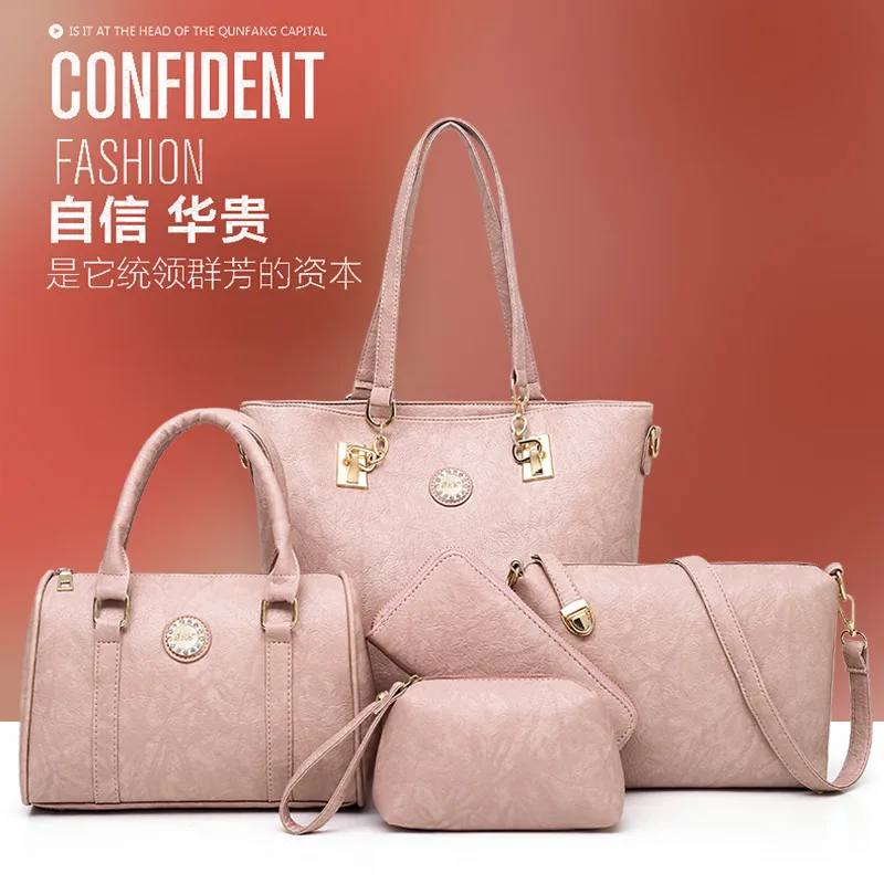 

2019 New Style Trend of Fashion Handbag Five-Piece Europe And America Shoulder Large Bag Different Size Bags
