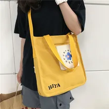 Новое поступление; Летнее Биг-бэг Для женщин стиль японо-Стиль Сумки-холсты INS Детский жакет из денима для девочки; студентов класса Одна сумка тканевая через плечо