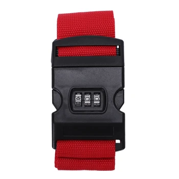 

Safety belt Belt Lock Combination Travel Luggage Suitcase band color:Red