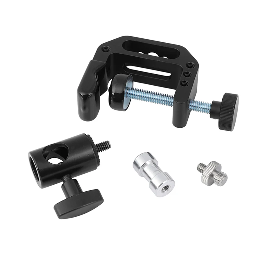 

CAMVATE Universal C Clamp With 1/4" & 3/8" Male & Female Thread Mounting Points & Light Stand Head Adapter C2478