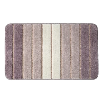 

Striped Bathroom Rug Mat, Door Mat, Soft and Absorbent Bathroom Mat, Non Slip Microfiber Shower Rug