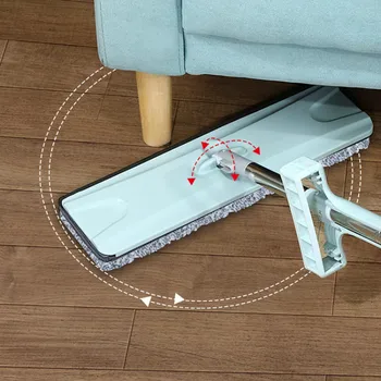 

New Lazy Flat Mop Hand Free Magic Floor Cleaning Mop 360 Spin Household Microfiber Mop Auto Squeeze Self-wring Home Washing Tool