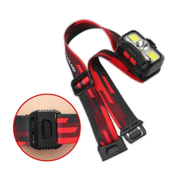

6 Modes Built In Battery USB Charge Waterproof Rotate 45 Degree Night Light Hiking Headlamp Camping Flashlight
