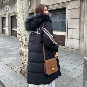 

Women long Hooded Bakery Oversize Winter Down Coat Thick Warm Jacket Cotton Padded Wadded Parkas Big Pocket Windbreaker Sleeves