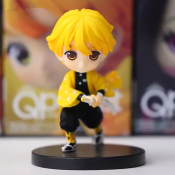 6つで１セット！鬼滅の刃ミニフィギュア 6pcs/set Demon Slayer Kimetsu no Yaiba Figure Q ver. Giyuu Inosuke Tanjirou Nezuko Zenitsu Figurine anime Action figure 5-7cm 19