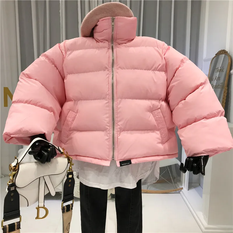 Зимние плотные куртки Abrigos Mujer Invierno Ropa De Invierno Para Mujer, Зимние Женские однотонные пальто с широкой талией в Корейском стиле
