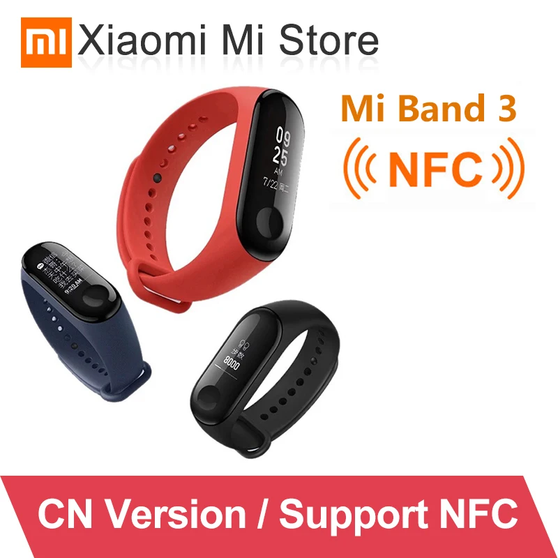 Original Xiaomi Mi Sport Smart Band 3 Nfc Smart Bracelet Bluetooth Heart Rate Monitor Smart Band For Android Ios - Wristbands - AliExpress