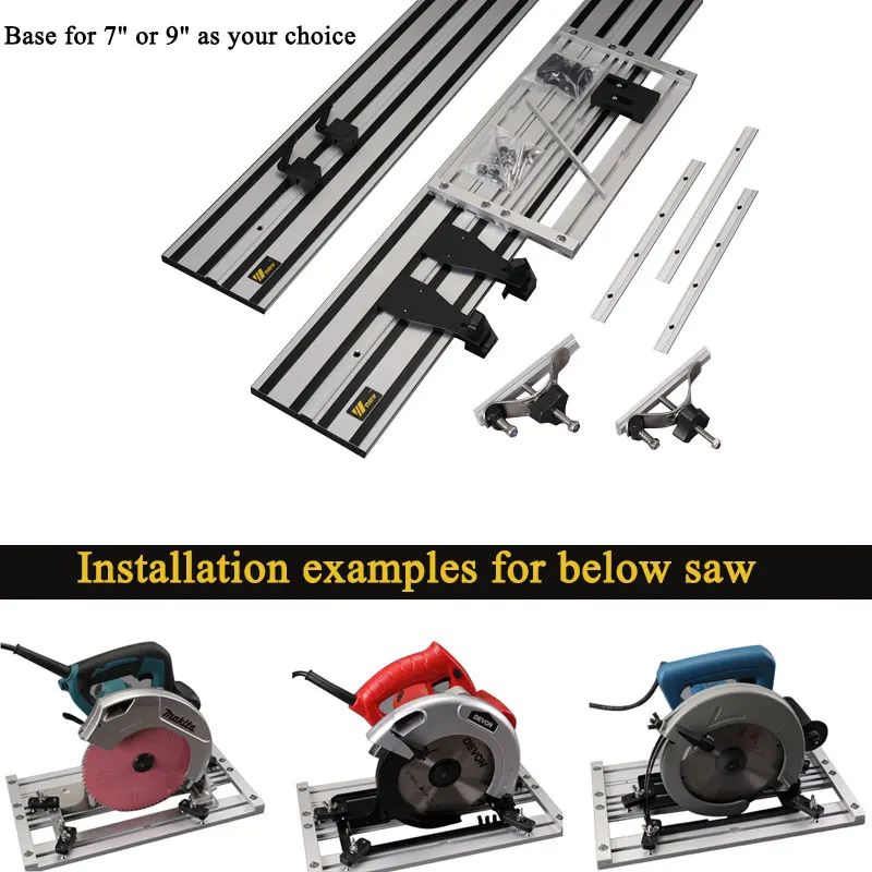 US $267.90 Guide Rail Joining Set Includes 2x14m Universal Guide Rail Tracks and Base Connectors for Circular SawTrack SawPlunge Saw