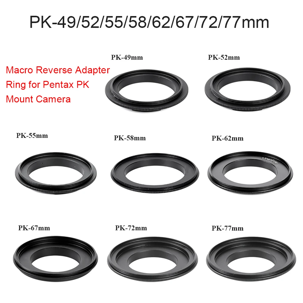 LingoFoto Macro Reverse Lens Adapter 49/ 52/ 55/ 58/ 62/ 67/ 72/ 77mm