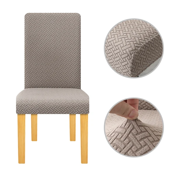 Плюшевый тканевый плотный Чехол для стула, эластичные чехлы для сидений, чехол для свадебной церемонии, офисные кресла, вечерние, банкетные, гостиничные - Цвет: Camel