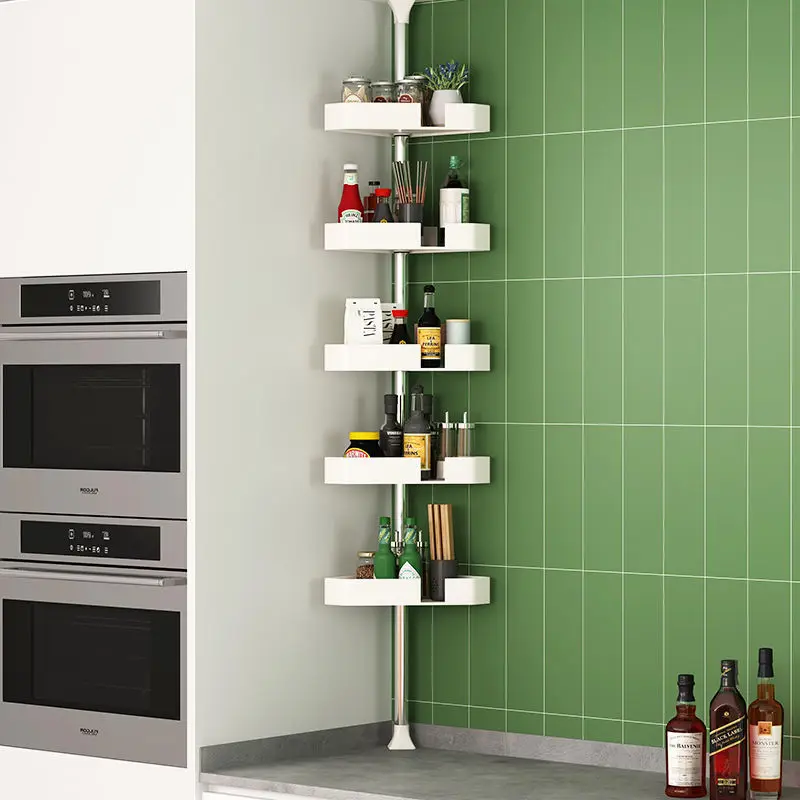 

Punch-Free Bathroom Wall Shelf Home Multi-Layer Storage Rack Kitchen Seasoning Bathroom Shampoo Storage Shelf Accessories Tool