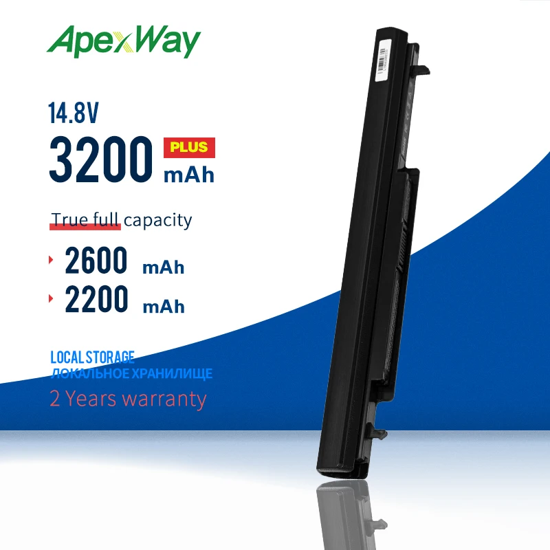 Аккумулятор для ноутбука ASUS K56C K56CA K56CB K56CM K56V A56C Series VivoBook S550 S550C S550CA S550CM A32-K56 A42-K56 |