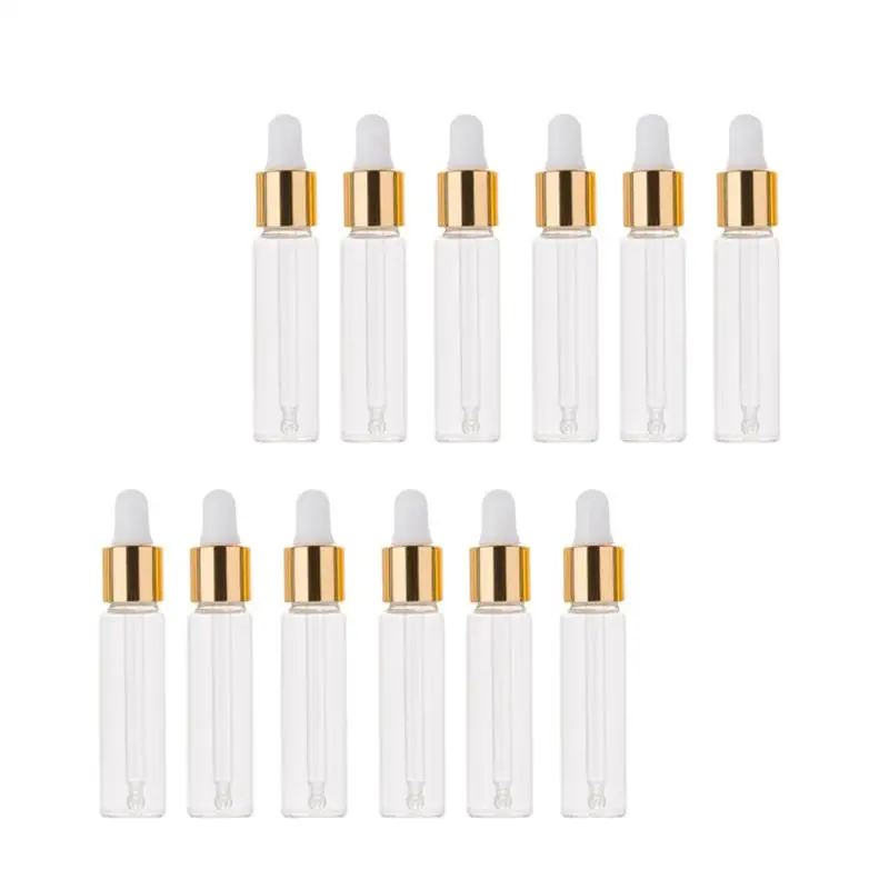 50Pcs Essential Oil Bottle Mini Bottle Liquid Empty Bottles For Camping Outdoor Empty Refillable Glass For Oil Liquid Perfume