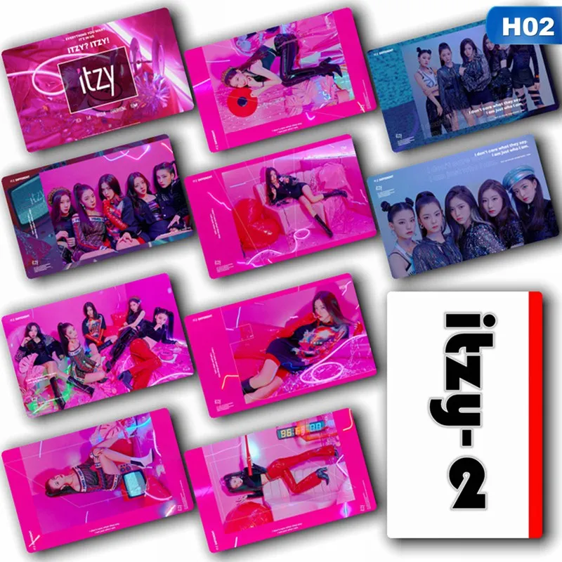 10 шт./компл. K-pop ITZY Ablum IT'z различные липкие фото карты YUNA RYUJIN коллективные карты с кристаллами наклейки - Цвет: OSS5446H02