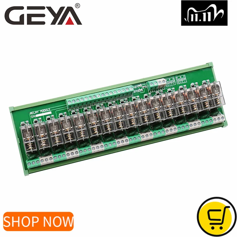 GEYA NG2R 16 канальный релейная плата 1NO 1NC din рейка релейный модуль оригинальный Omron