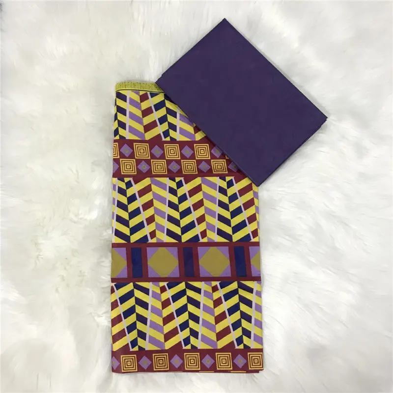 Синий полиэстер нигерийский батик Анкара ткань Kente Chitenge гхановый воск для платье африканские Kitenge печати шелковой ткани в 2+ 2 ярдов AW30