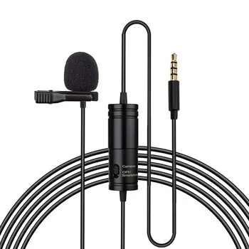 

1Set Clip-on Lavalier Microphone Mini Audio 3.5mm Collar Condenser Lapel Mic