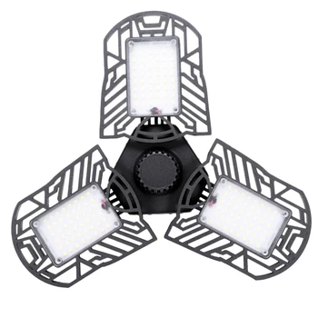 

60W E26 E27 6000LM Super Bright LED Garage Lights Deformable Overhead Basement Adjustable Lamp Shop Lights