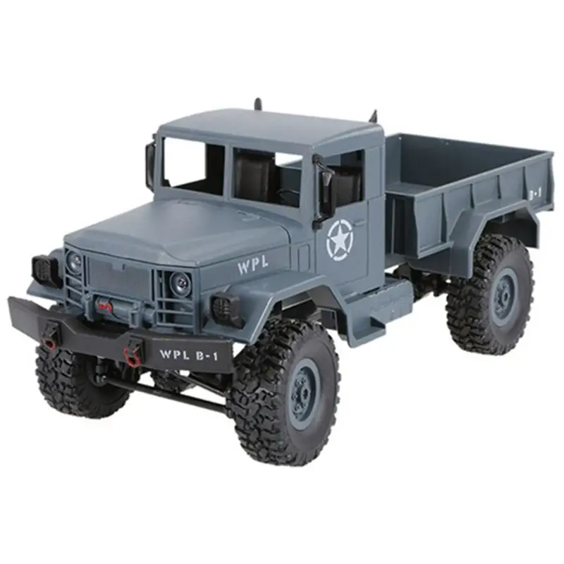 1/16 2,4G 4WD внедорожник RC Грузовик Рок Гусеничный автомобиль с двумя батареями - Цвет: Gray