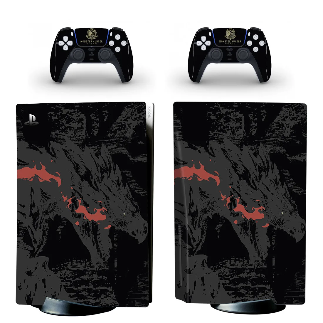 Monster Hunter PS5 Disc Skin Sticker Protector Decal Cover for PlayStation 5 Console & Controller PS5 Disk Skin Sticker Vinyl - ANKUX Tech Co., Ltd
