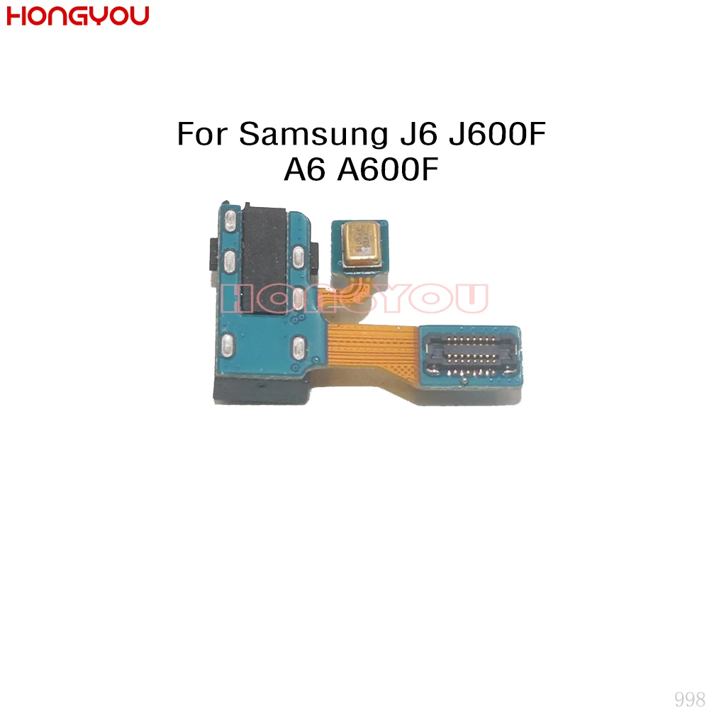 Разъем для наушников аудиоразъем гибкий кабель с микрофоном Samsung Galaxy J6 2018 J600F A6 A600F