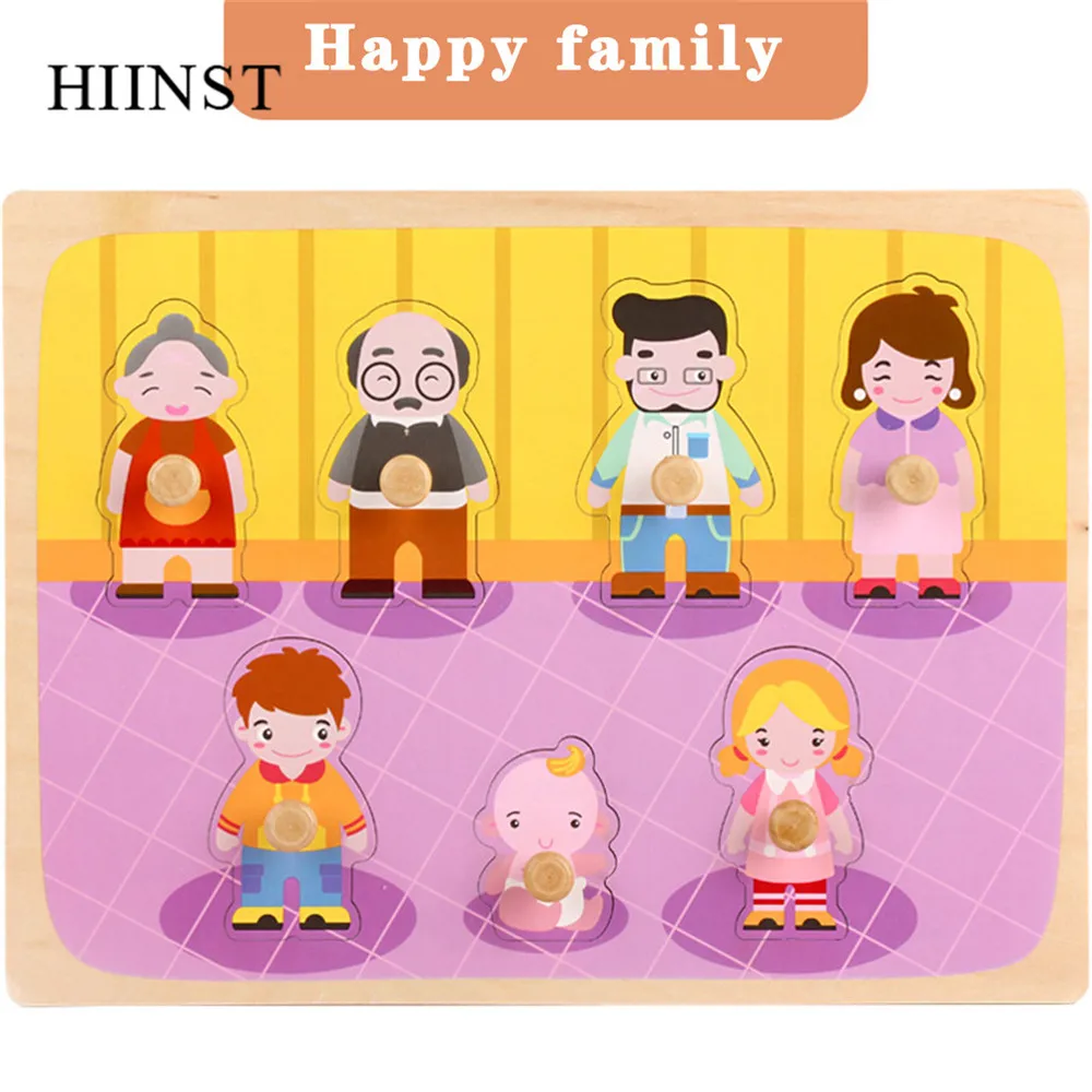 HIINST пазл, игрушки для детей, деревянные игрушки для перевозки животных, развивающие игрушки для детей - Цвет: A