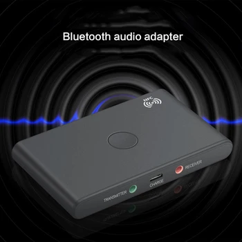 

Portable Wireless Transmitter 2 In 1 Stereo Audio Adapter TV Headphones Bluetooth Receiver