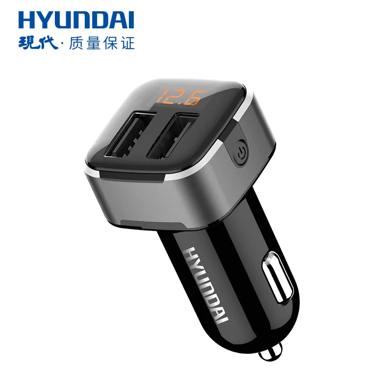 

Modern New Style Car Load Charger Double USB Car Charger Multi-functional Digital Display Voltage Current with Separate Switch