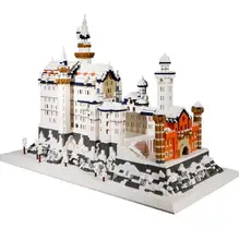 Blocos de construção cidade cisne lago castelo blocos diy pequenas partículas modelo blocos de construção tijolos para crianças presentes de natal