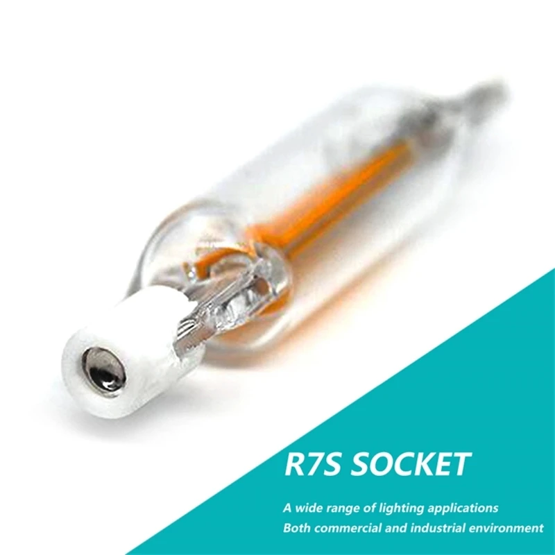 Светодиодный светильник R7S COB 78 мм 118 мм Диммируемый стеклянный шарик 220 В 15 Вт 30 Вт Замена галогенной лампочка, светодиодный прожектор J78 J118 Энергосбережение