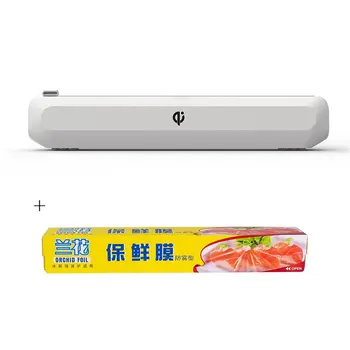 

30m Cling film+ cling film cutter multifunctional storage rack Independent hanging hole Storage Aluminum foil tool