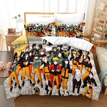 

Comic Naruto Bedding Set Bedroom Decor White Blackground Hypoallergenic Quilt Cover 1PC Duvet Cover with Pillowcase Dropship