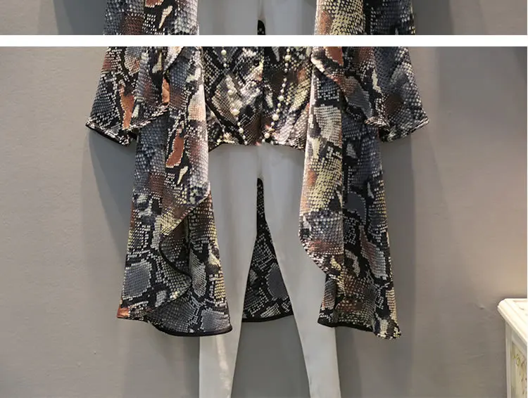 Tvvovviny Tide рубашка с необычным принтом Топ Женская одежда 2019 мода подходит ко всем винтажным отложным воротником Блузка Осень F637