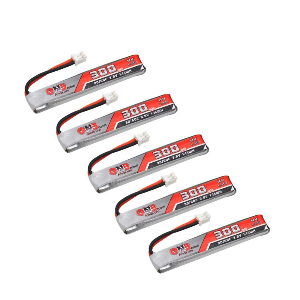 5 шт GAONENG GNB 1S 300mAh 3,8 V 30C/60C 4,35 V LiHV Lipo аккумулятор PH2.0 разъем для UK65 Happymodel Mobula7 Snapper BetaFPV 65S Дрон