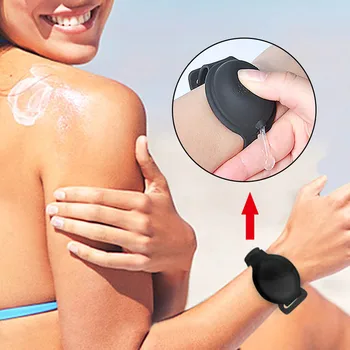 

Hand sanitizer alcohol dispensing silicone bracelet watch band 10ml hand sanitizer dispensing portable bracelet wristband T3