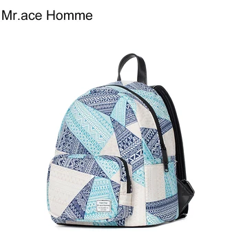 

Blue Mini Backpack Women Travel School Backpacks For Girl Small College Bags Waterproof Polyester Bagpack Mochila