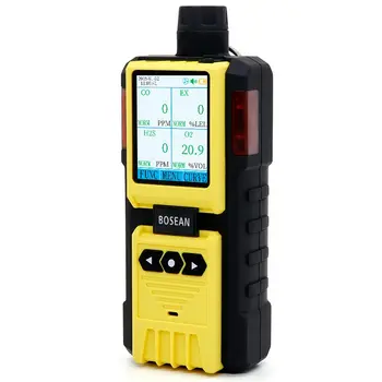 

Portable 4 in 1 Gas Monitor Handheld Gas Analyzer Detector Gas Tester EX Oxygen Hydrothion Carbon Monoxide Combustible With Pump