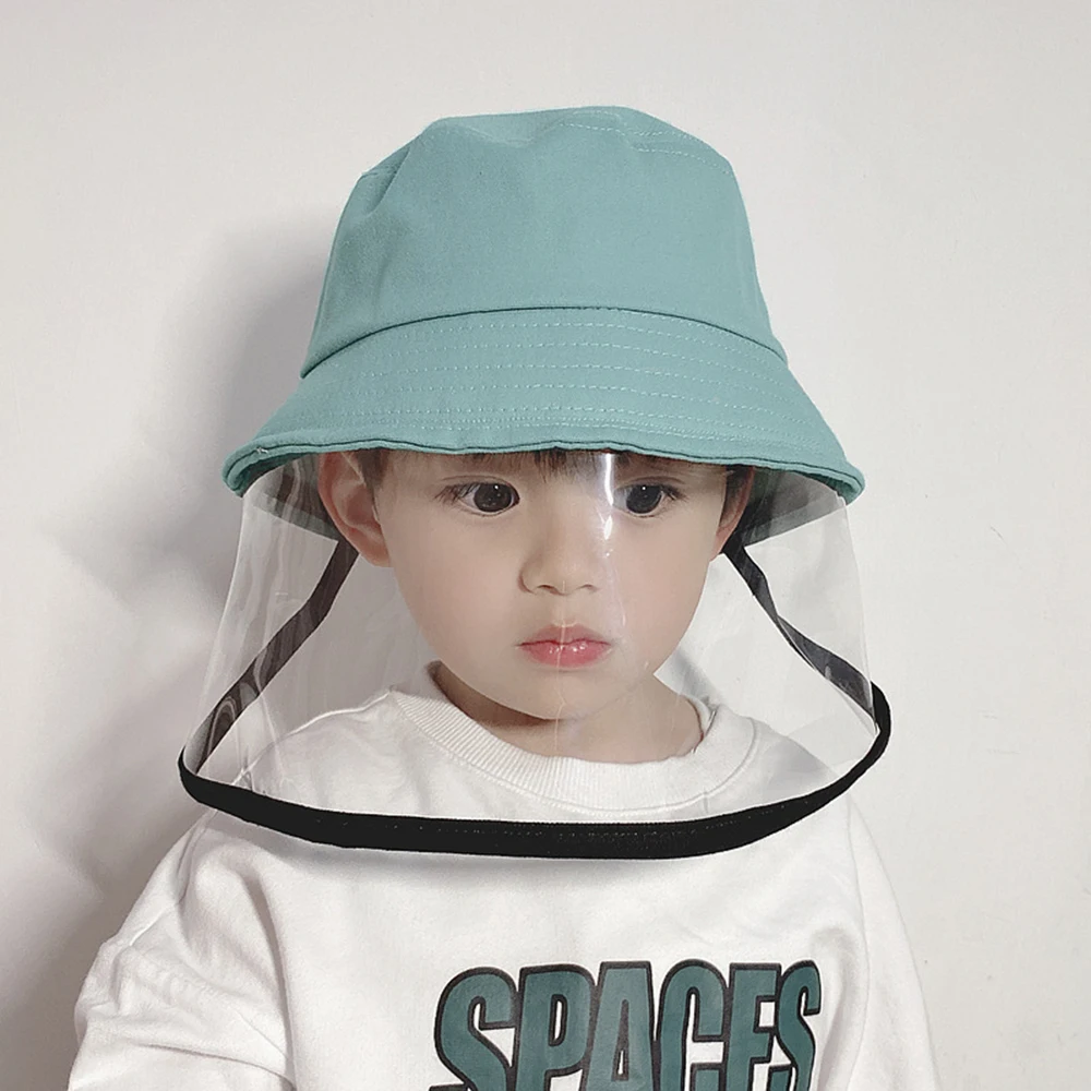 

NEW Children Antibacterial Anti Fog Dust Cap 2 In 1 Hat For Kid Anti Flue Spittle Anti Dust Cover Full Face Eye Protect Hat Mask