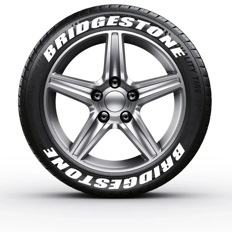 

2.7cm Car Tire Lettering Sticker PVC Letterring Kit DIY 3D Logo Decals Car Tuning Letter Kit Motor Auto Decoration Stickers
