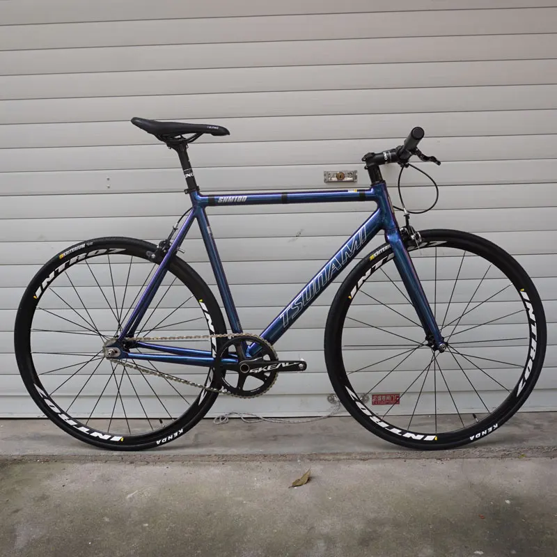 700C Tsunami Snm 100 Pista Bicicletta A Scatto Fisso Bici Telaio Da Corsa In Lega Di Alluminio Camaleonte Single Speed Bike Fixie Bicycle
