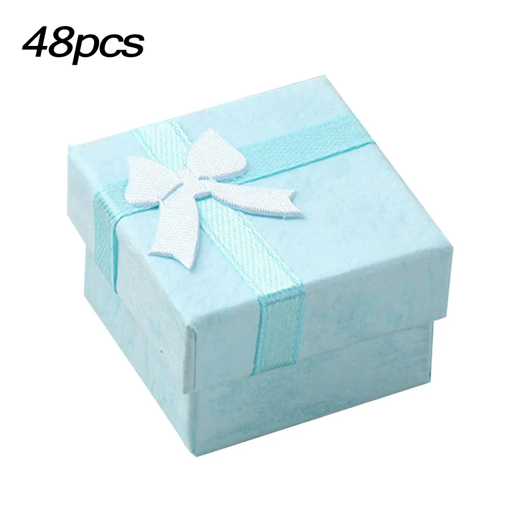 

24/48/72/96/Set Gift Box Kit Cube Ring Jewelry Box For Anniversaries Weddings Party Decor High Quality