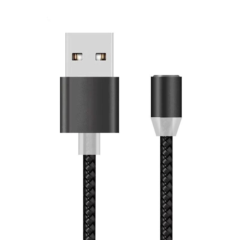 Магнитная Адсорбция мобильного телефона кабель для типа C Micro USB кабель для iPhone 11 тип-c кабель зарядки магнит Android телефон шнур - Цвет: No Plug Black Cable