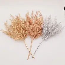 

Artificial Flowers Wholesale Silver Rose Gold Christmas Decoration Vase Wedding Home Decorative Flores 2022 Fake Plants Craft